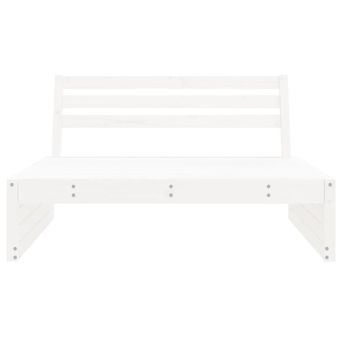 Divano Centrale Giardino Bianco 120x80cm Legno Massello Pino 825745