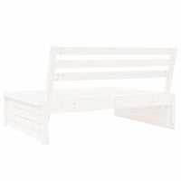 Divano Centrale Giardino Bianco 120x80cm Legno Massello Pino 825745