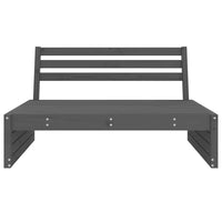 Divano Centrale Giardino Grigio 120x80cm Legno Massello Pino 825746