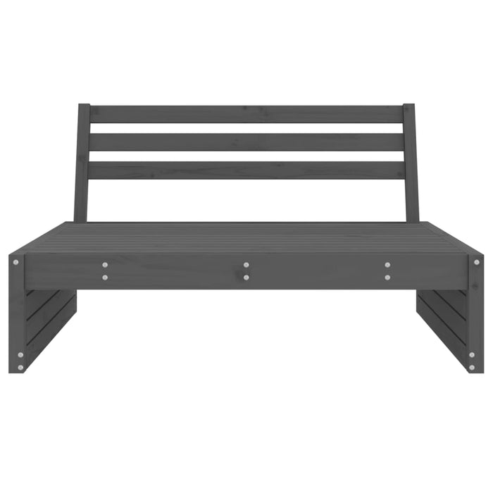 Divano Centrale Giardino Grigio 120x80cm Legno Massello Pino 825746