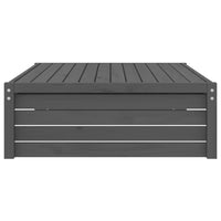 Poggiapiedi da Giardino 120x80 cm Legno Massello di Pino Grigio