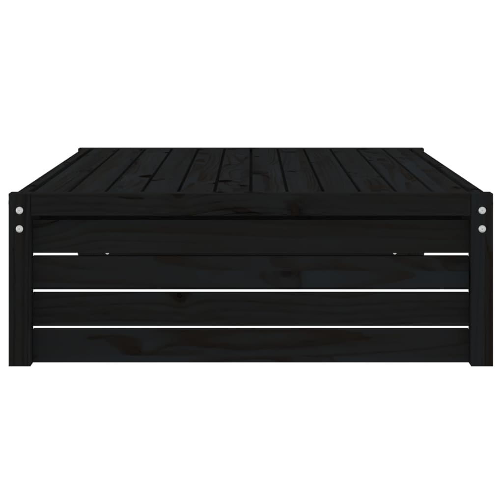 Poggiapiedi da Giardino 120x80 cm Legno Massello di Pino Nero 825755