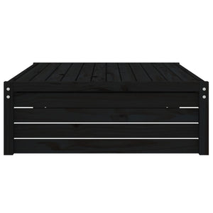 Poggiapiedi da Giardino 120x80 cm Legno Massello di Pino Nero 825755