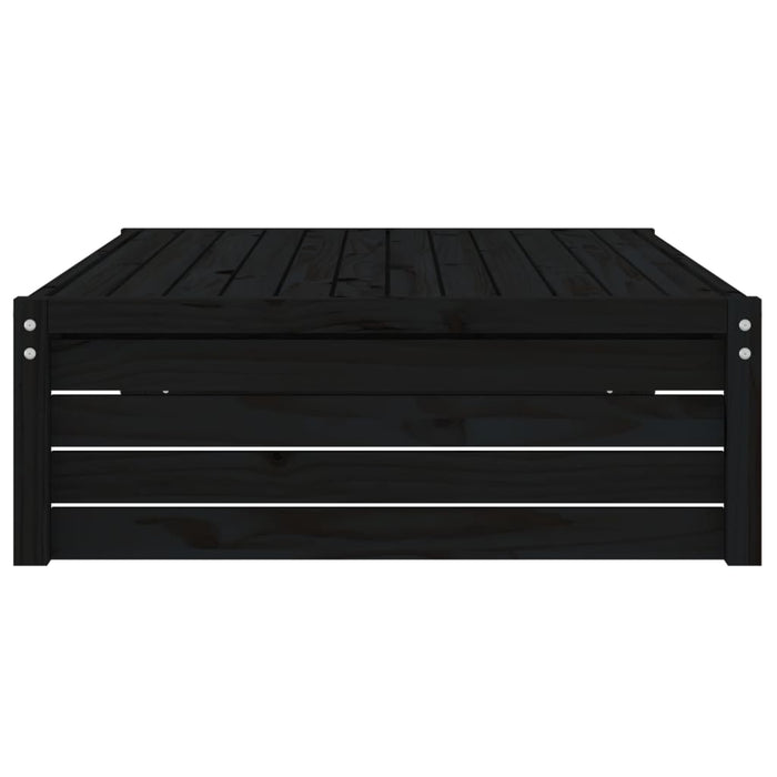 Poggiapiedi da Giardino 120x80 cm Legno Massello di Pino Nero 825755
