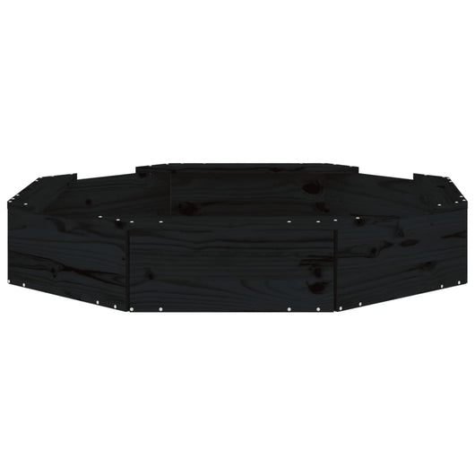Sabbiera area giochi per bambini giardino esterno con sedute ottagonali in legno massello di pino nero 02_0041542