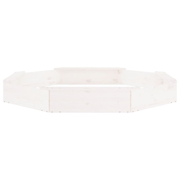 Sabbiera area giochi per bambini giardino esterno con sedute ottagonali in legno massello di pino bianco 02_0041531