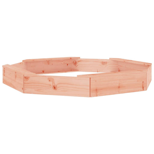 Sabbiera area giochi per bambini giardino esterno con sedute ottagonali in legno massello di abete Douglas marrone 02_0041548