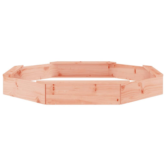 Sabbiera area giochi per bambini giardino esterno con sedute ottagonali in legno massello di abete Douglas marrone 02_0041548