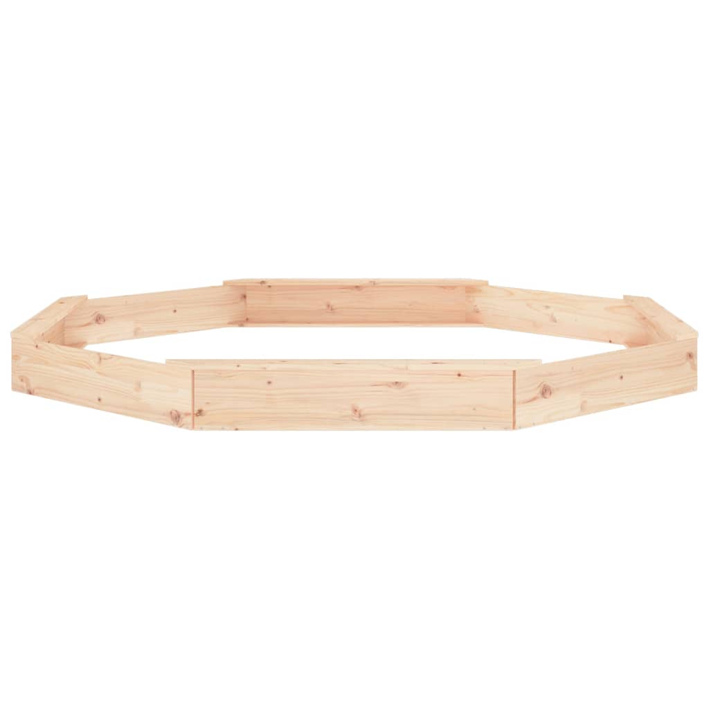 Sabbiera con Sedute Ottagonale in Legno Massello di Pino 825023
