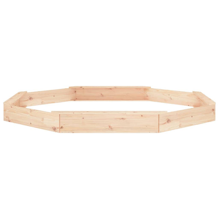 Sabbiera area giochi per bambini giardino esterno con sedute ottagonali in legno massello di pino marrone 02_0041543