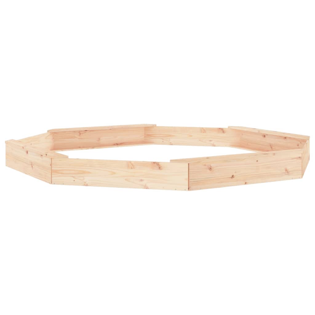 Sabbiera con Sedute Ottagonale in Legno Massello di Pino 825023