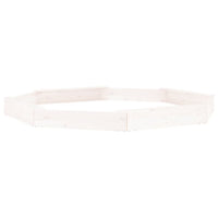 Sabbiera con Sedute Bianca Ottagonale in Legno Massello di Pinocod mxl 108777