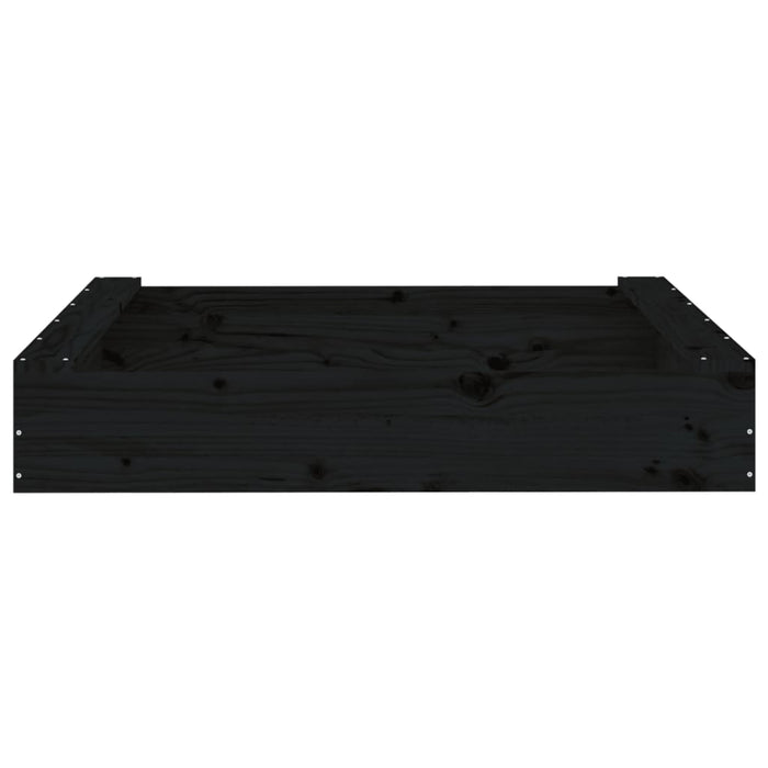 Sabbiera area giochi per bambini giardino esterno con sedute quadrate in legno massello di pino nero 02_0041526