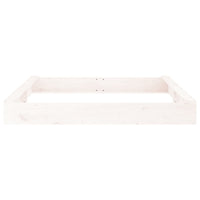 Sabbiera con Sedute Bianca Quadrata in Legno Massello di Pino 825038