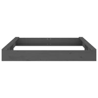 Sabbiera con Sedute Grigia Quadrata in Legno Massello di Pino 825039