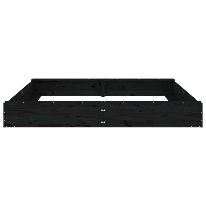 Sabbiera area giochi per bambini giardino esterno con sedute quadrate in legno massello di pino nero 02_0041527