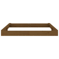 Sabbiera area giochi per bambini giardino esterno con sedute quadrate in legno massello di pino marrone 02_0041524