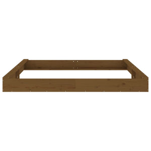 Sabbiera area giochi per bambini giardino esterno con sedute quadrate in legno massello di pino marrone 02_0041524