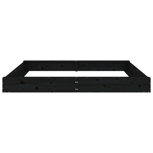 Sabbiera area giochi per bambini giardino esterno con sedute quadrate in legno massello di pino nero 02_0041525