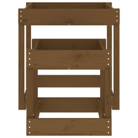 Tavoli Sabbiere 2 pz Marrone Ambra in Legno Massello di Pino