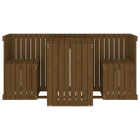 Set da Balcone a 2 Posti Ambra in Legno Massello di Pino 825061