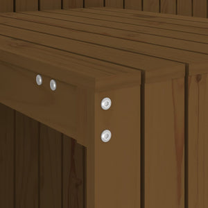 Set da Balcone a 2 Posti Ambra in Legno Massello di Pino 825061