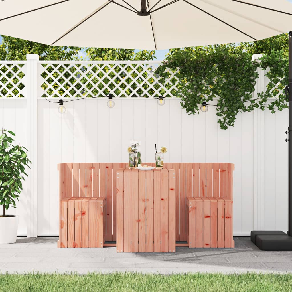 Set da Balcone a 2 Posti in Legno Massello di Douglas 825063