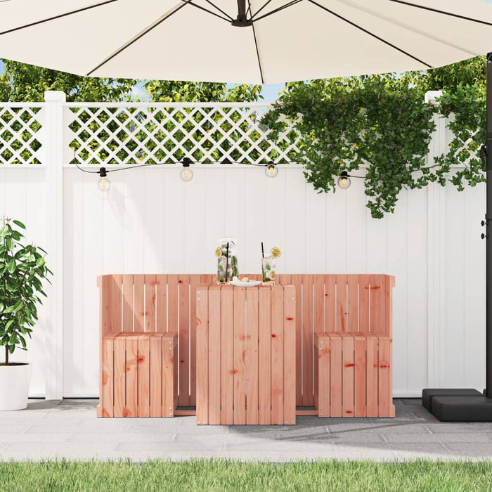 Set da Balcone a 2 Posti in Legno Massello di Douglas 825063