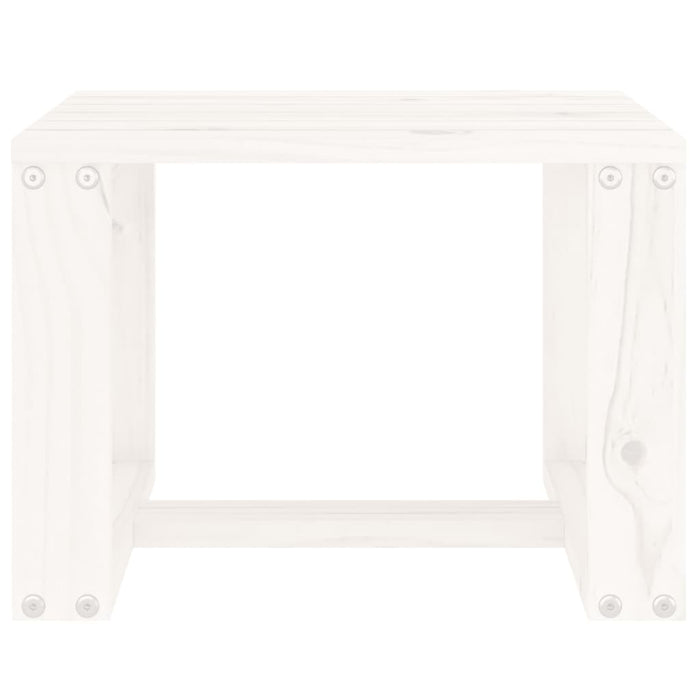 Tavolino da Giardino Bianco 40x38x28,5 cm Legno Massello Pino 825080