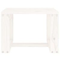 Tavolino da Giardino Bianco 40x38x28,5 cm Legno Massello Pino 825080