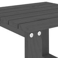 Tavolino da Giardino Grigio 40x38x28,5 cm Legno Massello Pino 825081