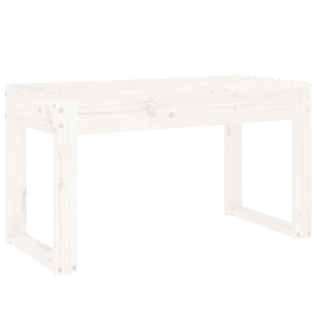 Panca da Giardino Bianca 80x38x45 cm Legno Massello di Pinocod mxl 104361