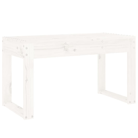 Panca da Giardino Bianca 80x38x45 cm Legno Massello di Pinocod mxl 104361