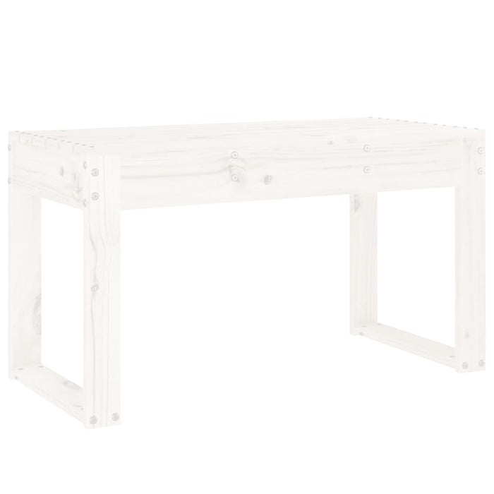 Panca da Giardino Bianca 80x38x45 cm Legno Massello di Pinocod mxl 104361