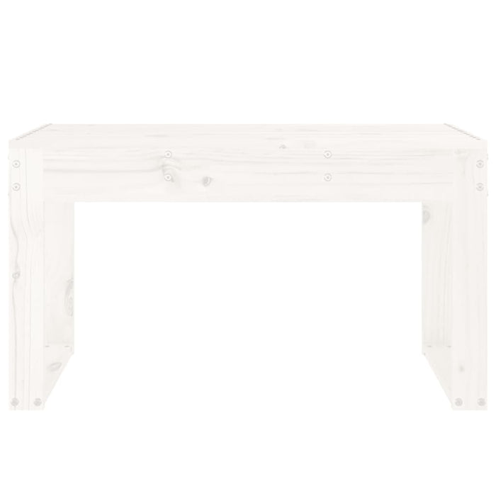 Panca da Giardino Bianca 80x38x45 cm Legno Massello di Pino 825087