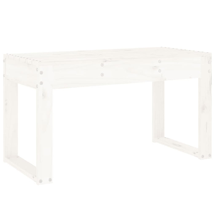 Panca da Giardino Bianca 80x38x45 cm Legno Massello di Pino 825087