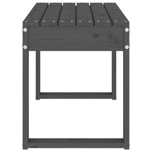 Panca da Giardino Grigia 80x38x45 cm Legno Massello di Pino 825088
