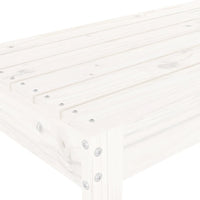 Panca da Giardino Bianca 110x38x45 cm Legno Massello di Pino 825094