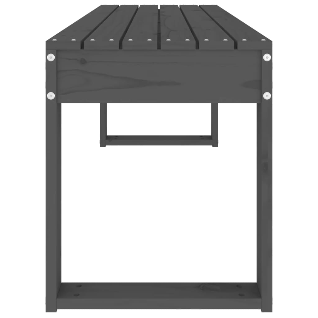 Panca da Giardino Grigia 110x38x45 cm Legno Massello di Pino