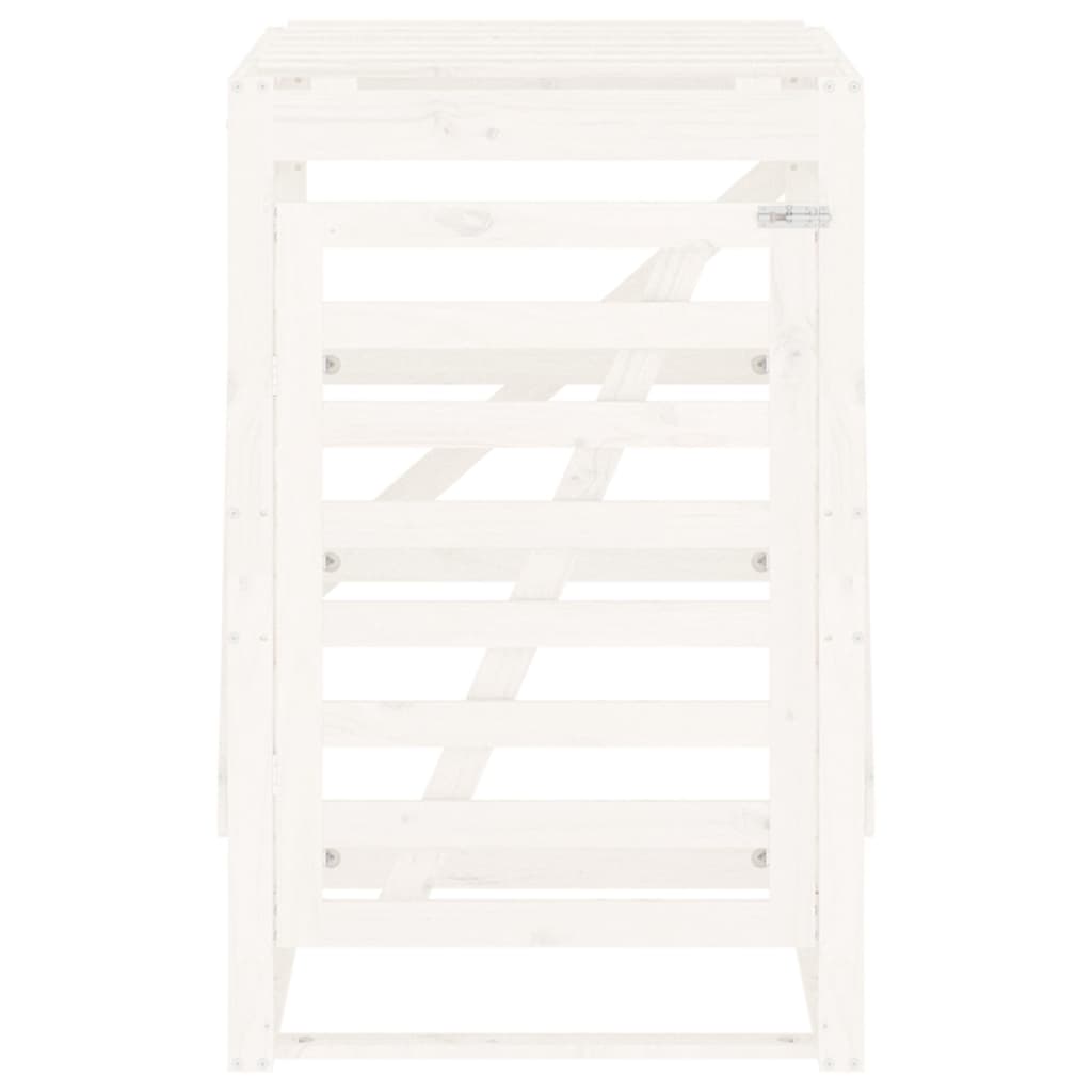 Copribidone Bianco 84x90x128,5 cm in Legno Massello di Pino 825101