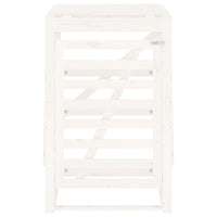 Copribidone Bianco 84x90x128,5 cm in Legno Massello di Pino 825101