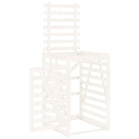 Copribidone Bianco 84x90x128,5 cm in Legno Massello di Pino 825101