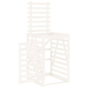 Copribidone Bianco 84x90x128,5 cm in Legno Massello di Pino 825101