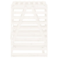 Copribidone Bianco 84x90x128,5 cm in Legno Massello di Pino 825101