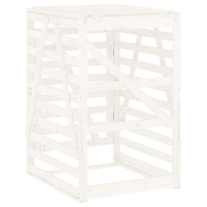 Copribidone Bianco 84x90x128,5 cm in Legno Massello di Pino 825101