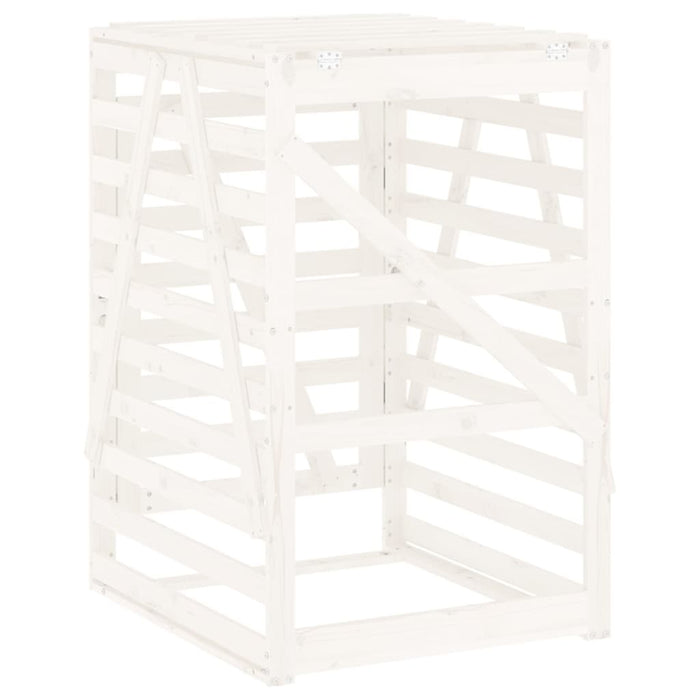 Copribidone Bianco 84x90x128,5 cm in Legno Massello di Pino 825101