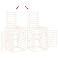 Copribidone Bianco 84x90x128,5 cm in Legno Massello di Pino 825101