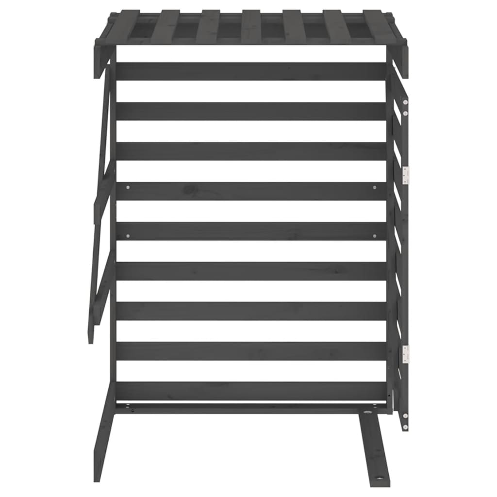 Estensione Copribidone Grigio in Legno Massello di Pino 825109