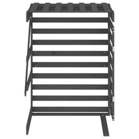 Estensione Copribidone Grigio in Legno Massello di Pino 825109