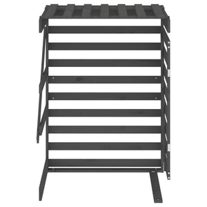 Estensione Copribidone Grigio in Legno Massello di Pino 825109